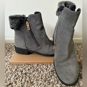 Cole Han grey waterproof Quinney booties